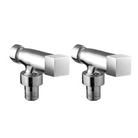 Chrome square towel radiator valves 