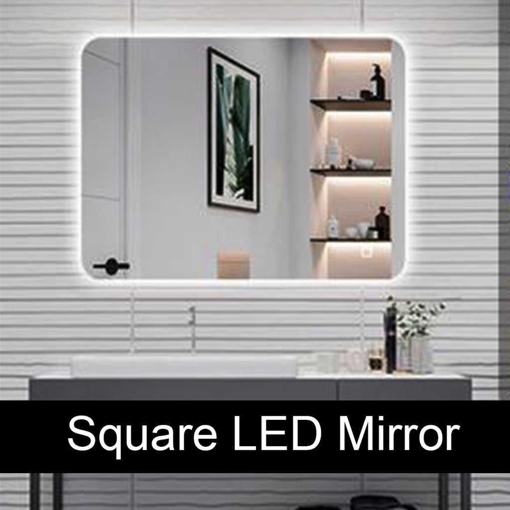 Square Dimmable LED Mirror