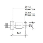 Straight towel radiator valves