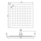 Square Rainfall Shower