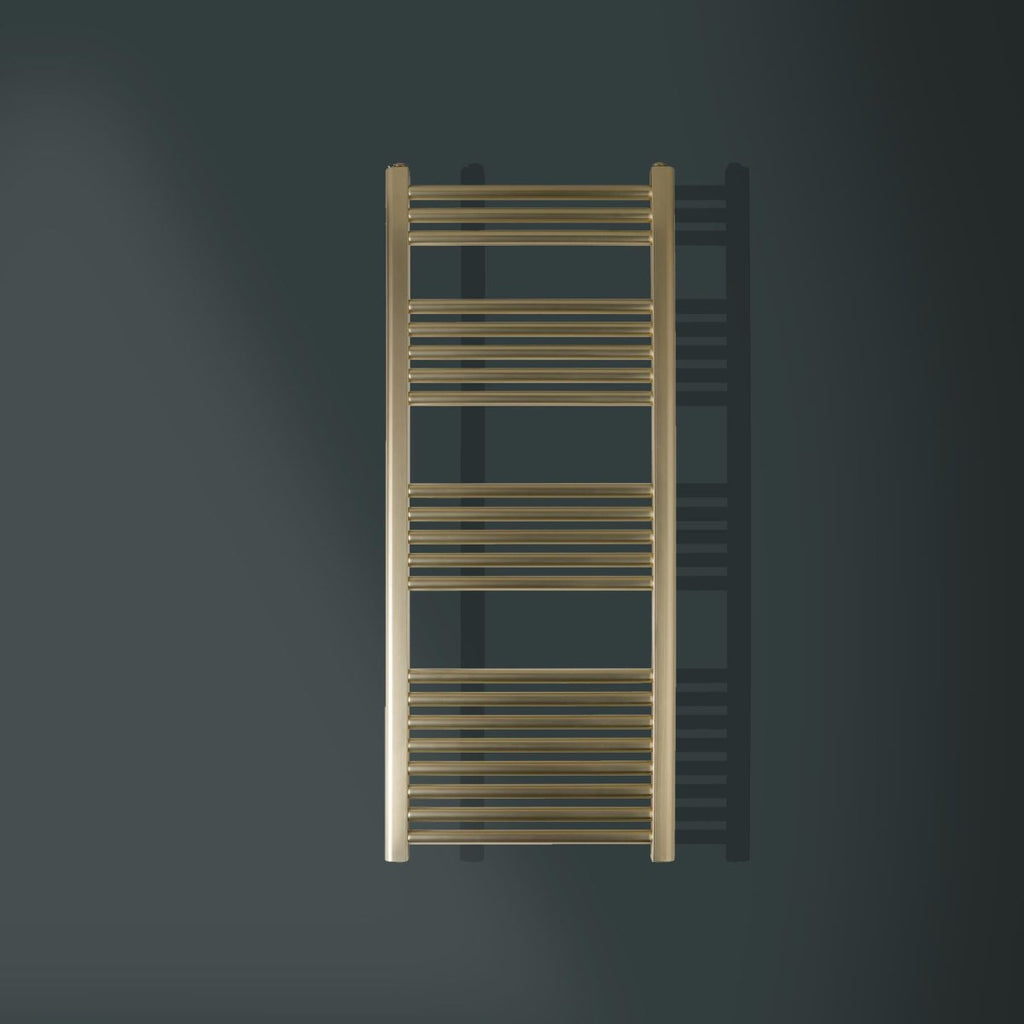 brushed brass towel radiator
