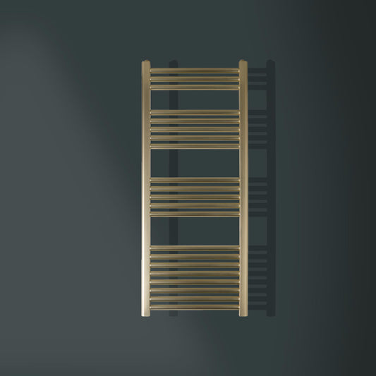 brushed brass vertical radiator 1800