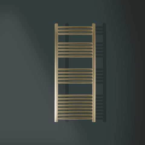 brushed brass vertical radiator