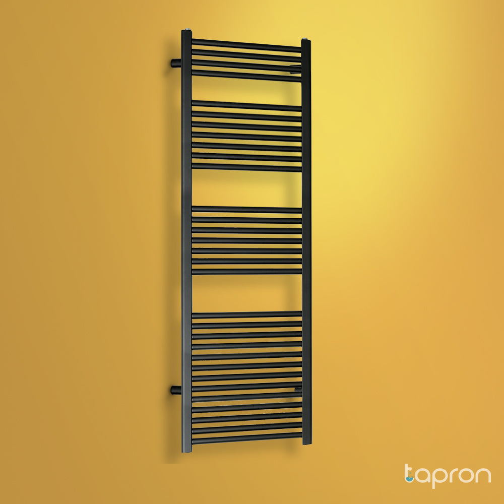 Dual Fuel Towel Rail 1600mm x 500mm - Matt Black Finish Secondary image