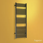 matt black heated towel rail