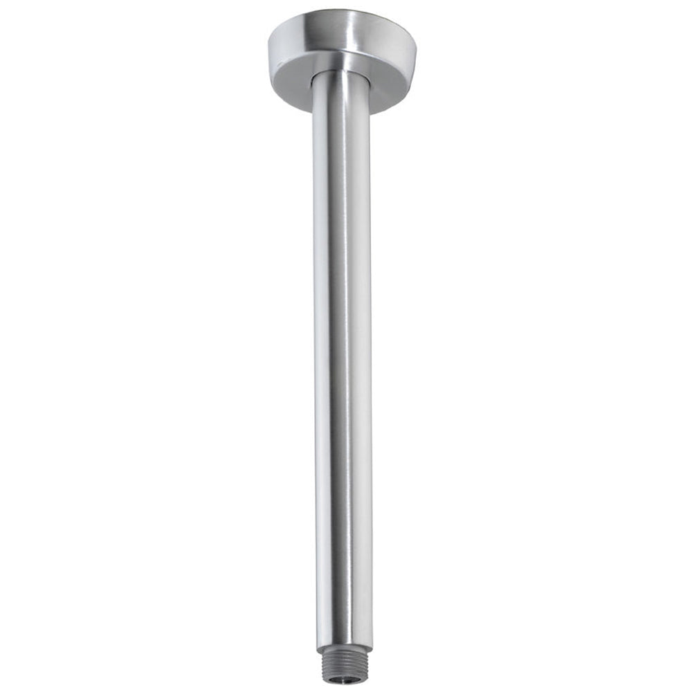 Inox Brushed Stainless Steel Vertical Ceiling Shower Arm - 200mm Main image