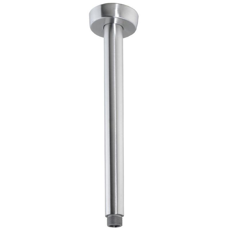 Inox Brushed Stainless Steel Vertical Ceiling Shower Arm - 200mm