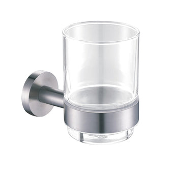 Brushed Stainless Steel Tumbler Holder with Glass Secondary image