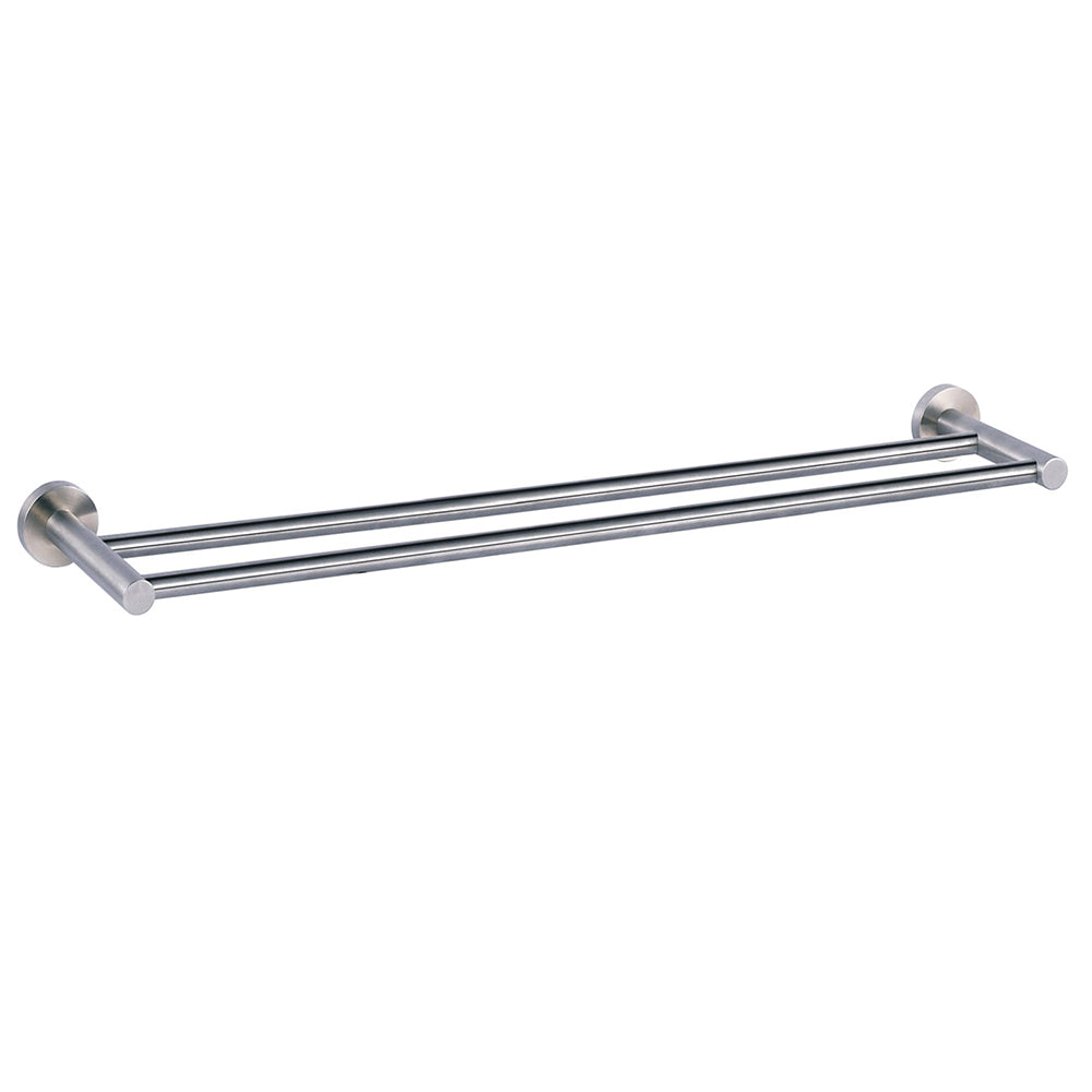 Stainless Steel Wall Mounted Twin Towel Rail - 640mm | tapron