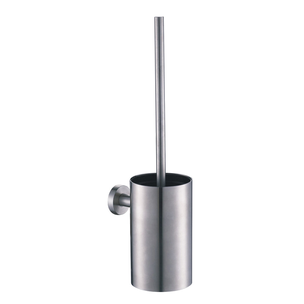 Inox Brushed Stainless Steel Wall Mounted Toilet Brush Holder-Tapron