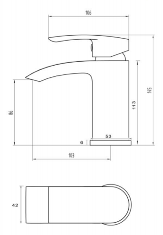 Stream_Basin_Mixer_with_Click_Clack_Waste_technical_drawing