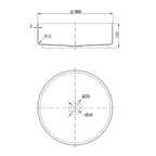 Bathroom Countertop Basin Technical Drawing-Tapron