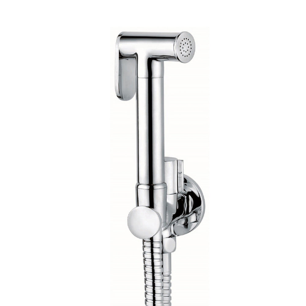 Toilet Douche Spray Kit with Built-in Valve - Chrome Finish Secondary image