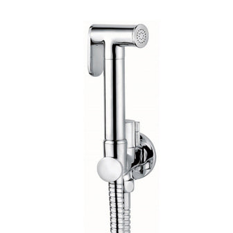 Toilet Douche Spray Kit with Built-in Valve - Chrome Finish Secondary image