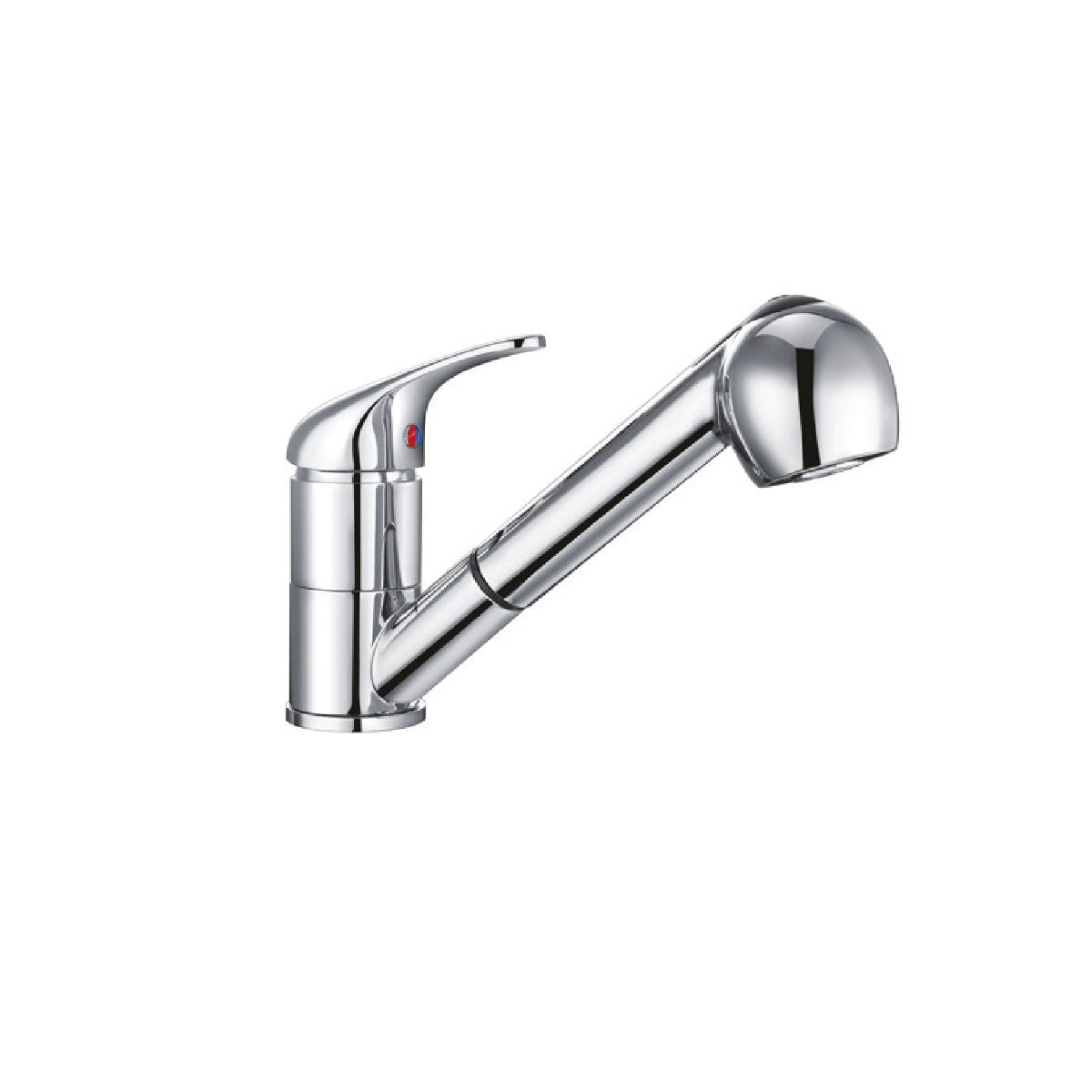 Single Lever Mono Kitchen Tap with a Round Pull-Down Sprayer- Chrome Secondary image