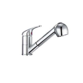 Single Lever Mono Kitchen Tap with a Round Pull-Down Sprayer- Chrome Secondary image