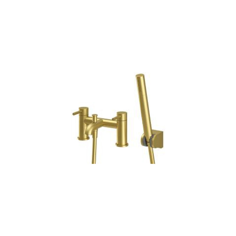 Deck-Mounted Gold Bath Shower Mixer Tap with Ceramic Disc Technology [TRTRV250BG]