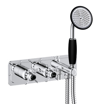 Traditional 2 Outlet Shower Mixer Valve with Handset Secondary image