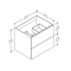 wall hung vanity unit 600mm - Tapron