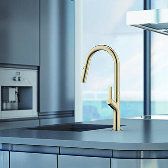 Tapron Gold Pull Out Kitchen Tap with Dual Spray [TABB101] Main image