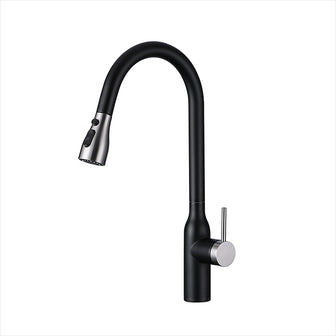 Black Mono Kitchen Mixer Tap with Pull Out Spray - Matt Finish Secondary image