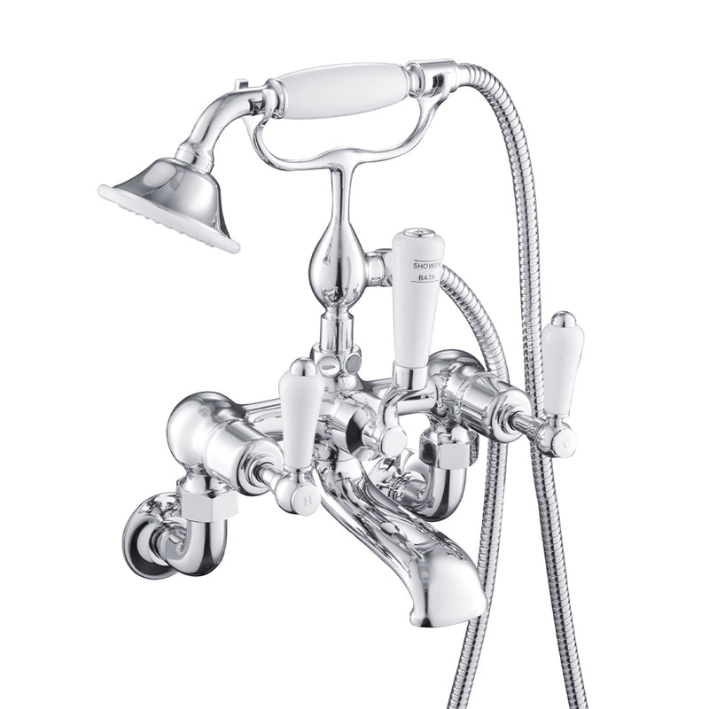 Wall Mounted Bath Shower Mixer with Kit- Chrome
