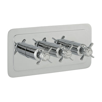 Traditional Thermostatic Concealed 3 Outlet Shower Valve - Chrome Finish Secondary image