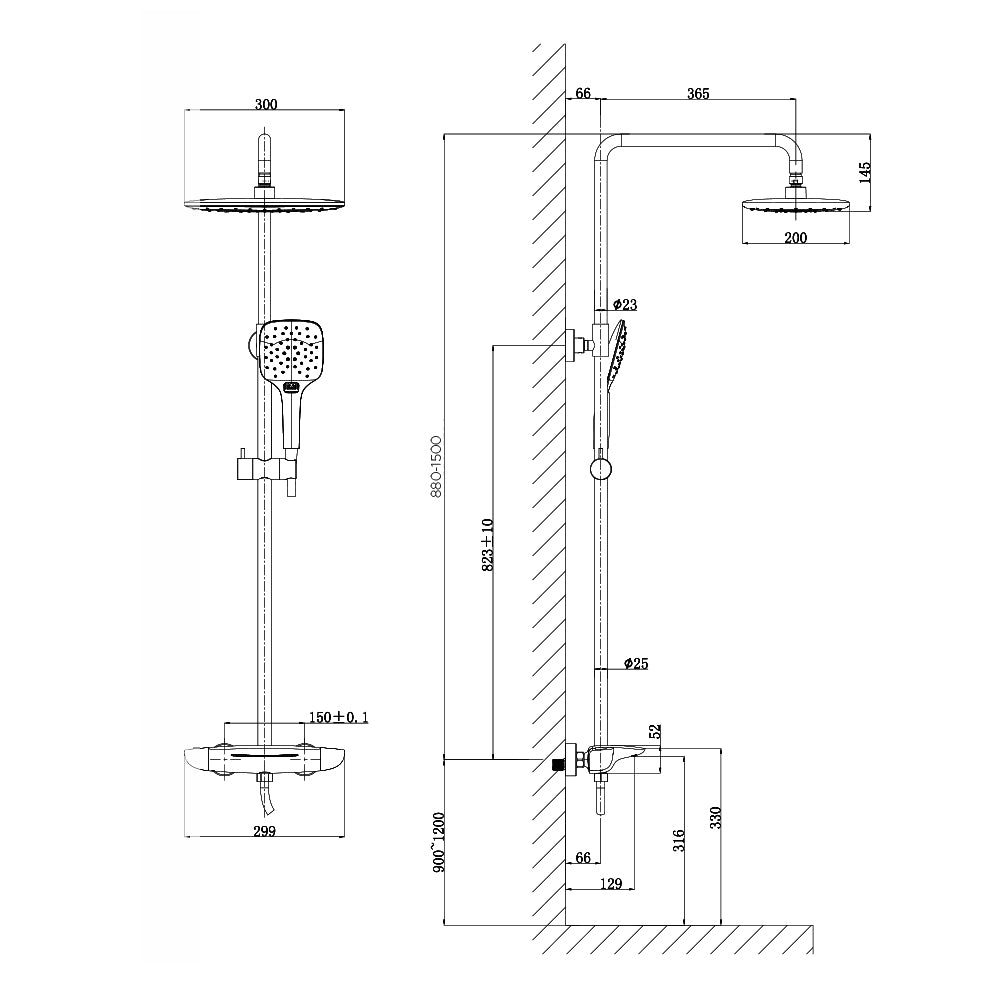 bath shower mixer kit