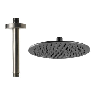 Round shower head with ceiling shower arm  Main image
