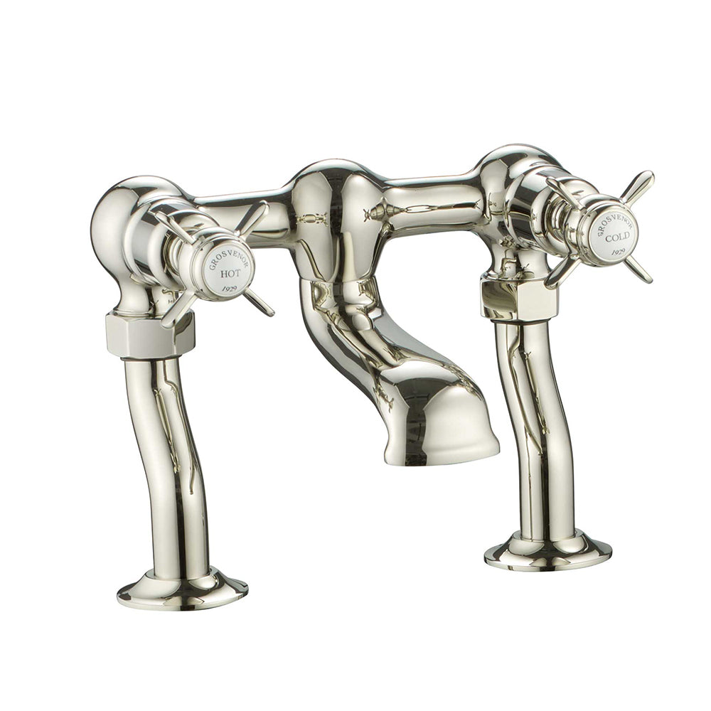Traditional Deck Mounted Bath Filler Tap - Nickel Finish Secondary image