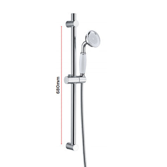 Traditional Stainless Steel Adjustable Shower Riser Rail Kit Secondary image