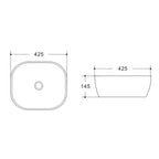 square counter top basin