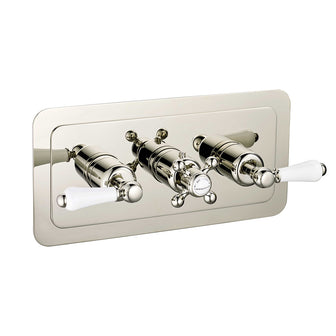 Concealed Thermostatic 3 Outlet Shower Valve Horizontal - Brushed Nickel Secondary image