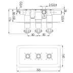 shower valves Technical Drawing