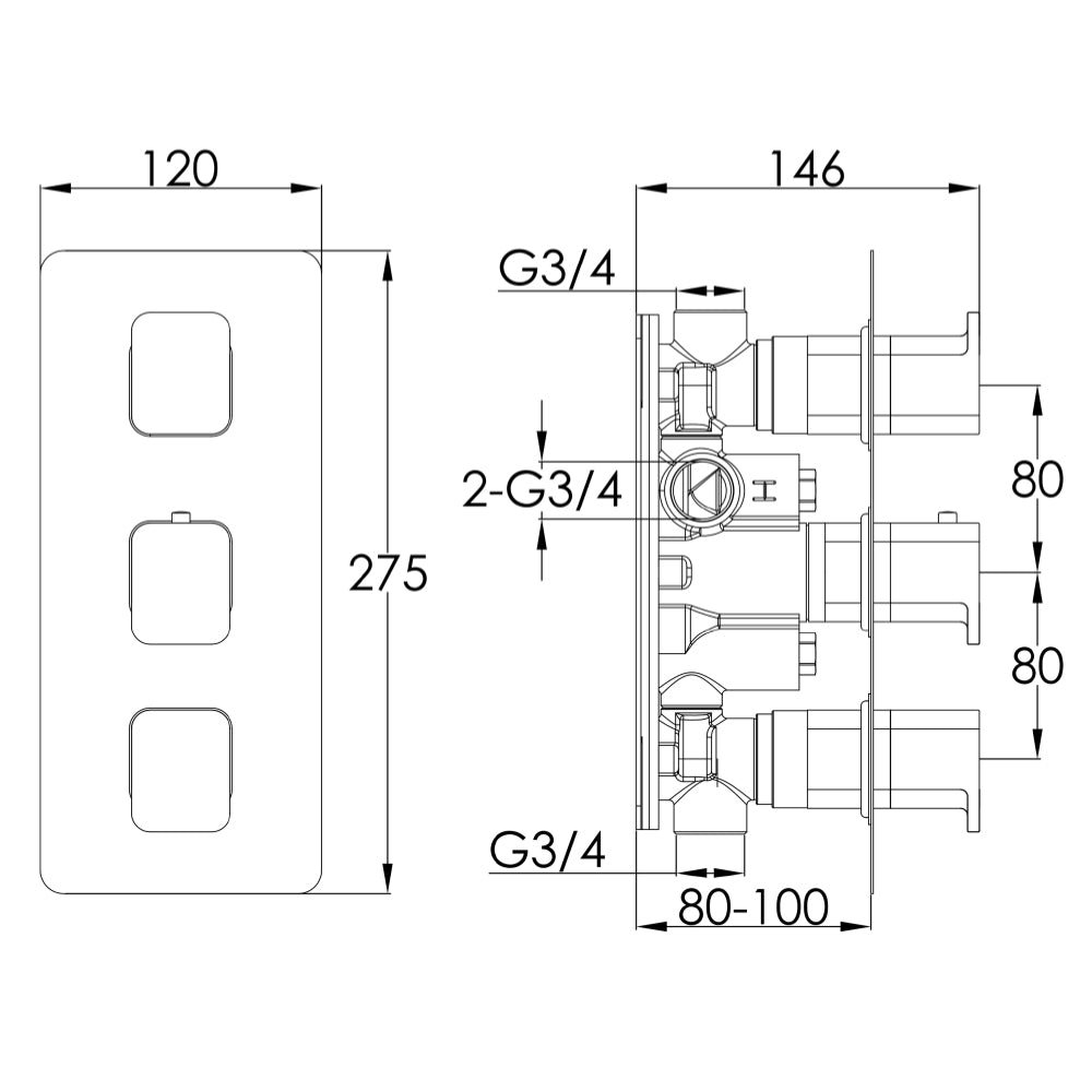 thermostatic shower valves
