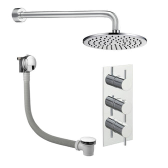 Thermostatic Shower Valve, Overhead Shower and Overflow Bath Filler Main image