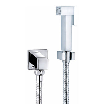 Thermostatic Square Douche Kit with Angle Valve  Main image