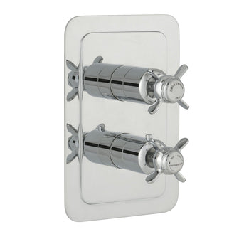 Traditional Single Outlet Thermostatic Shower Valve - Chrome Finish Secondary image