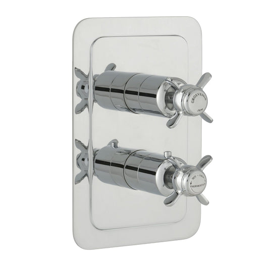 Traditional Single Outlet Thermostatic Shower Valve - Chrome Finish -Tapron 1000