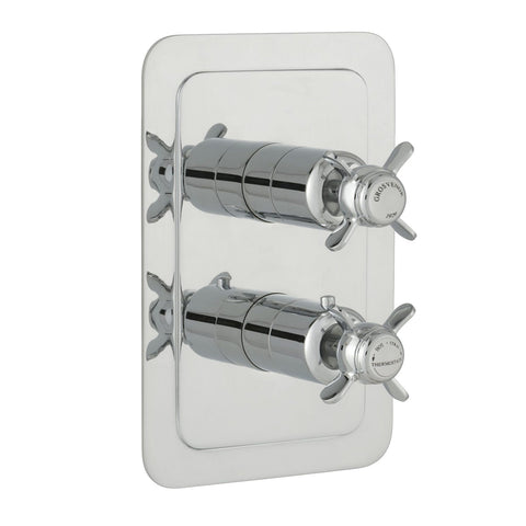 Traditional Single Outlet Thermostatic Shower Valve - Chrome Finish -Tapron