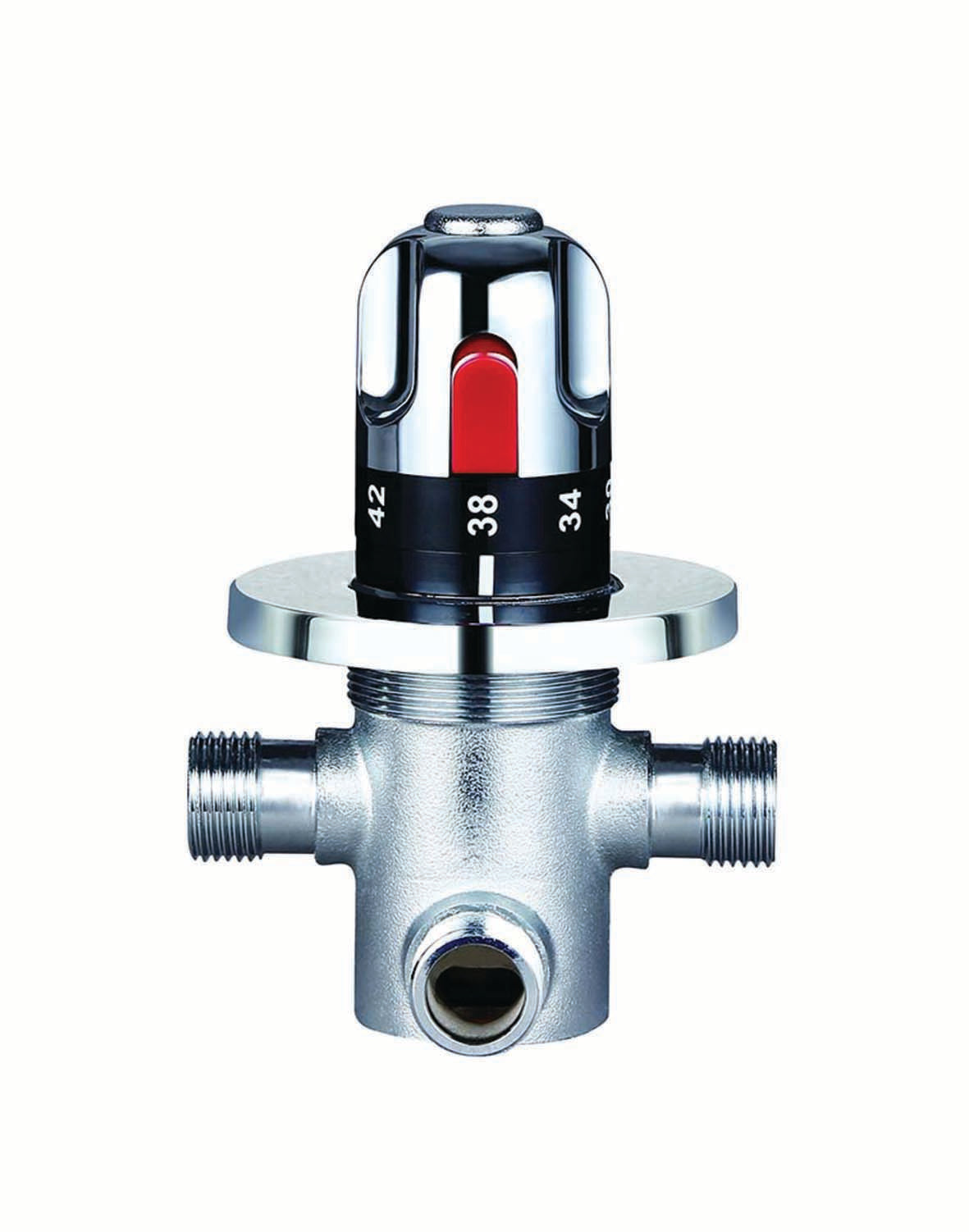 Thermostatic Round Douche Kit with Angle Valve