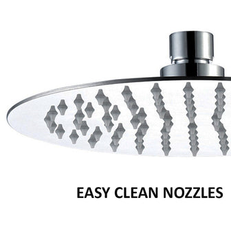 Stylish Ultra-Thin Round Rainfall Shower Head, 400mm - Chrome Secondary image