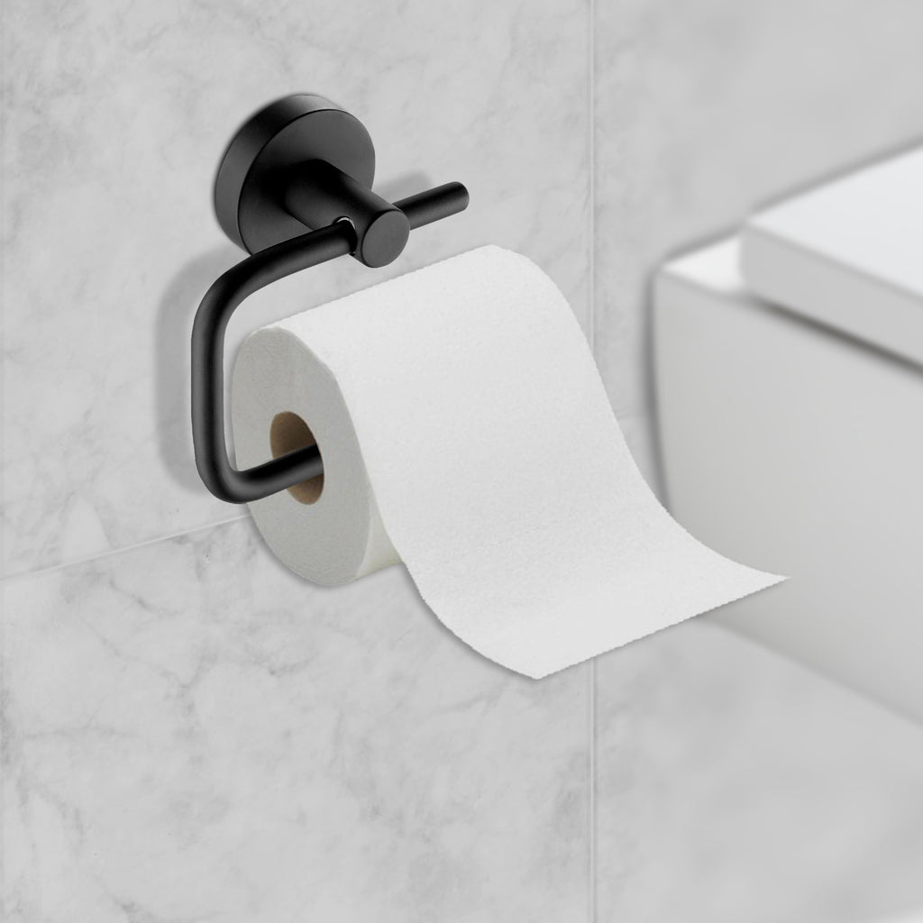 Black Toilet Roll Holder - Matt Finish