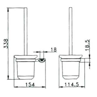 Frosted Glass Wall-Mounted Toilet-Brush Holder Secondary image
