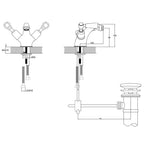 Traditional Bidet Mixer Tap 