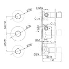 thermostatic concealed Shower Valve