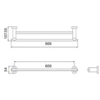 Technical Drawing chrome grab rails Tapron