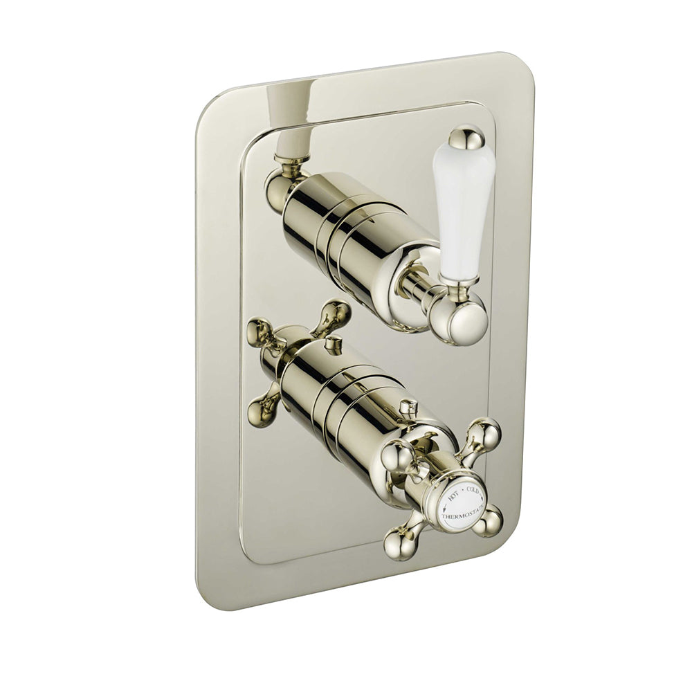 Victorian concealed shower mixer valve 2 way - Brushed Nickel
