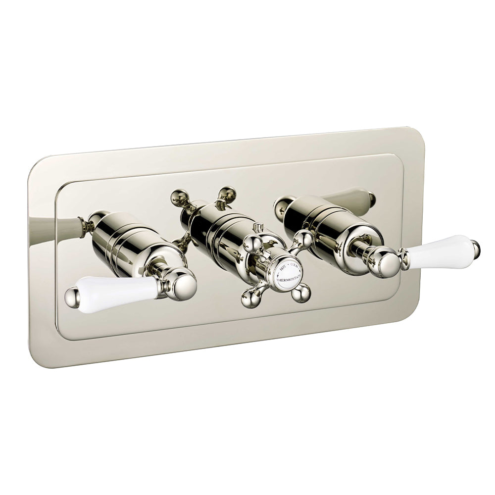 two outlet horizontal concealed thermostatic shower valve - Tapron