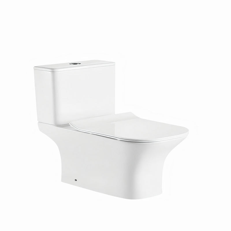 Close Coupled Toilet with Single Button UF Seat Cover